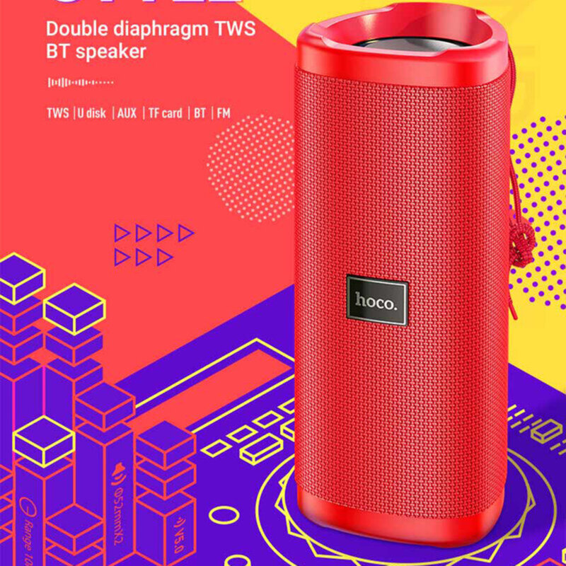 Boxa waterproof portabila Bluetooth, Hoco HC4, rosu