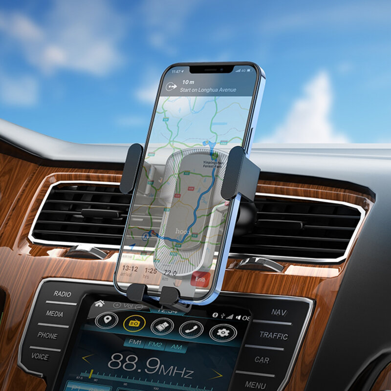 Suport auto telefon pentru grila ventilatie Hoco CA103, negru