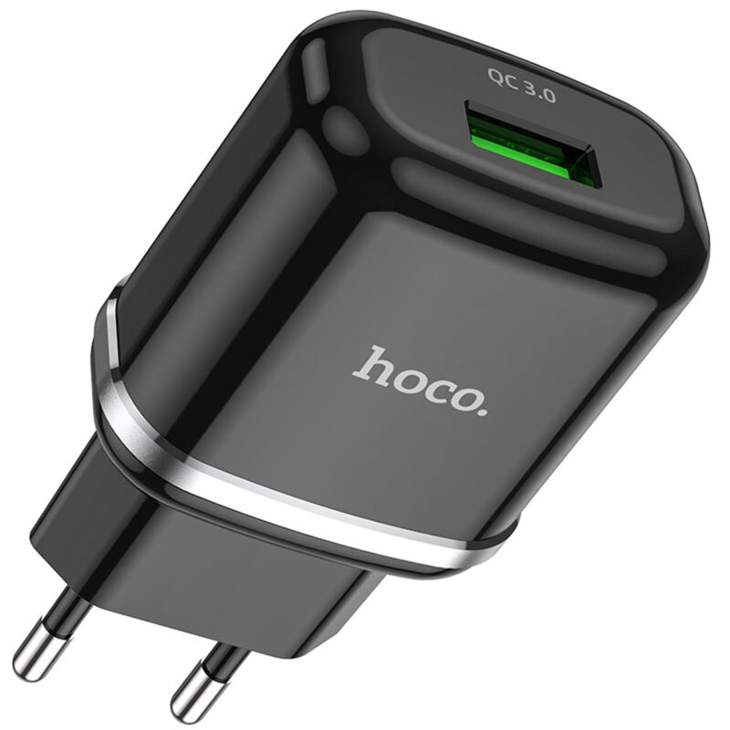 Incarcator USB Hoco N3, 18W + cablu Micro-USB, negru