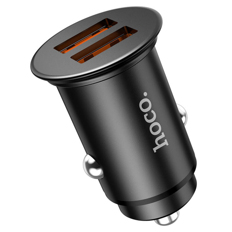 Incarcator auto Fast Charging 2 x USB 3.0 Hoco NZ1, negru