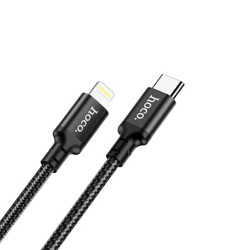 Cablu Super Fast Charging iPhone 20W Hoco X14, 1m, negru