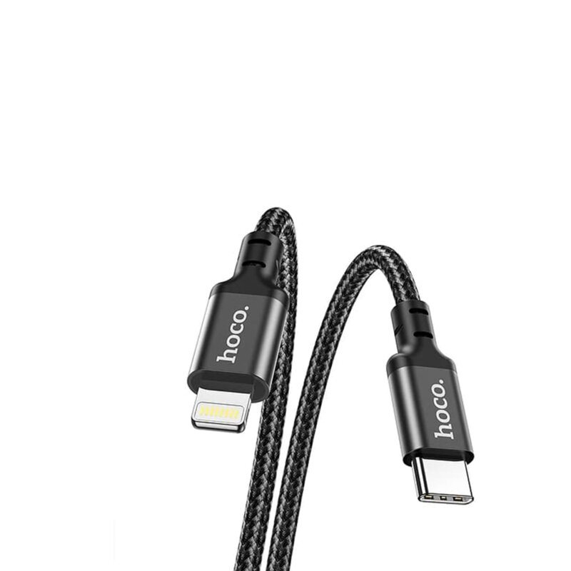 Cablu Super Fast Charging iPhone 20W Hoco X14, 1m, negru