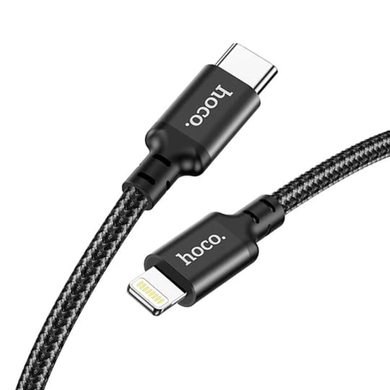 Cablu Super Fast Charging iPhone 20W Hoco X14, 1m, negru