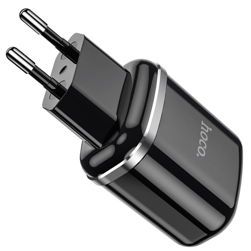 Incarcator priza 2xUSB Hoco N4 + cablu Micro-USB, 2.4A, negru