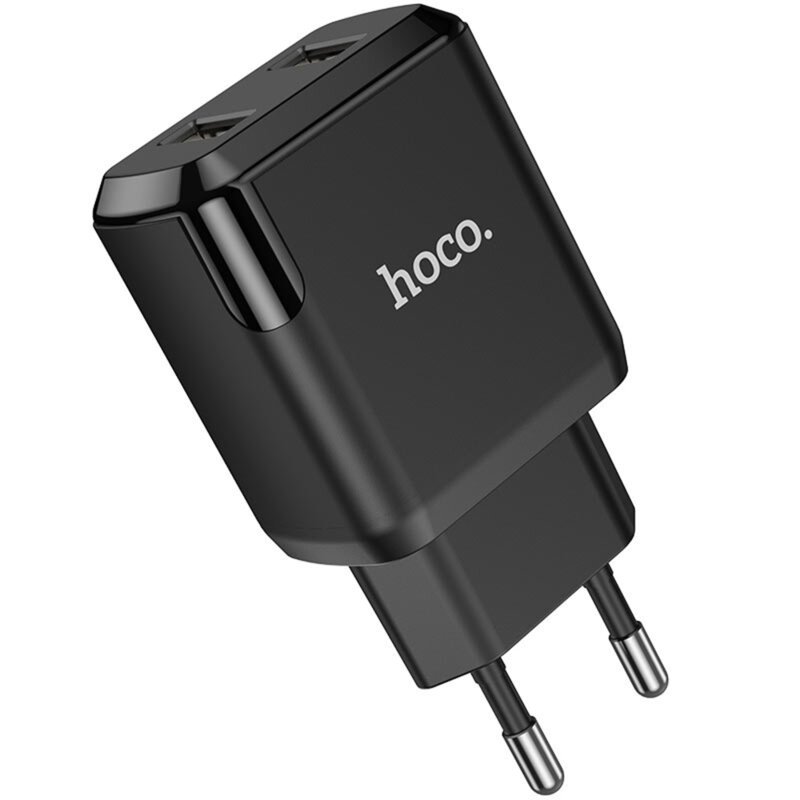 Incarcator priza 2 x USB 10W Hoco N7 + cablu Micro-USB, negru