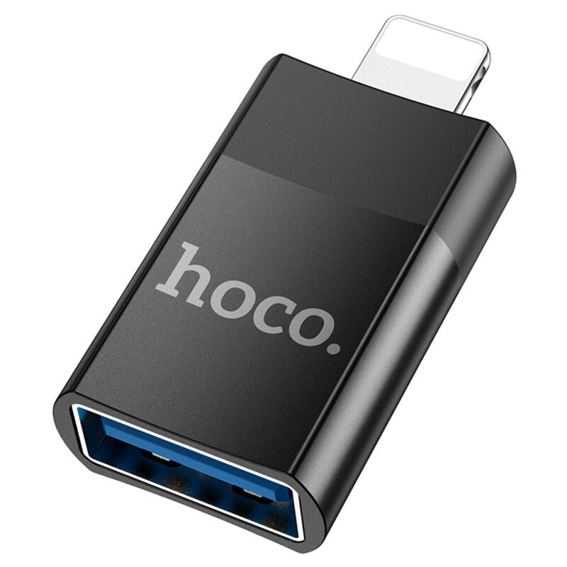 Adaptor OTG iPhone la USB2.0 Hoco UA17, negru