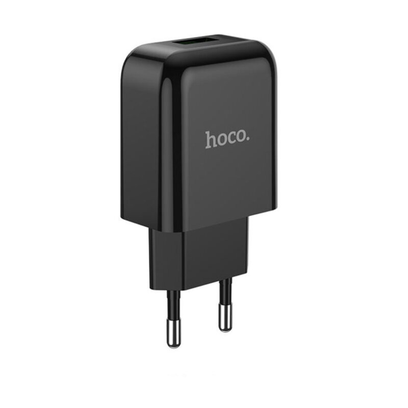 Incarcator USB Hoco N2 + cablu USB Type-C, 2.1A, negru