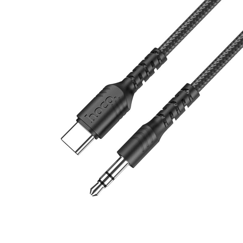 Cablu audio Jack 3.5mm la Type-C Hoco UPA17, negru