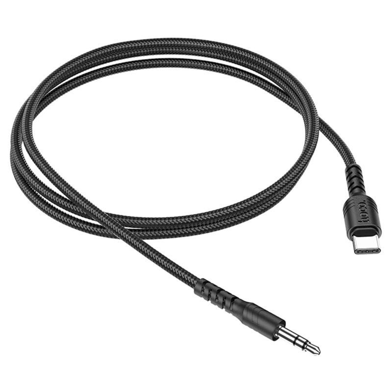 Cablu audio Jack 3.5mm la Type-C Hoco UPA17, negru