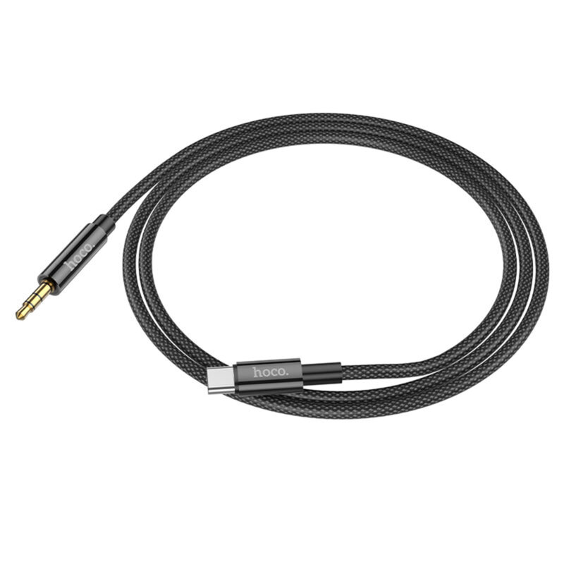 Cablu auxiliar Type-C la Jack, Hoco UPA19, negru