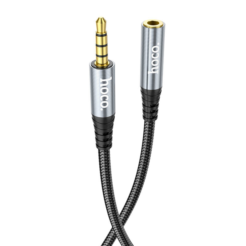 Cablu auxiliar 2xJack, cablu prelungitor, 1m, Hoco UPA20, gri