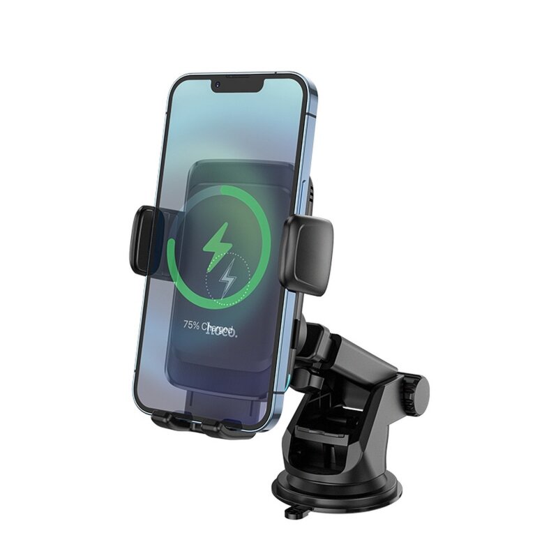 Suport auto wireless pentru telefon Hoco S35, 15W, negru