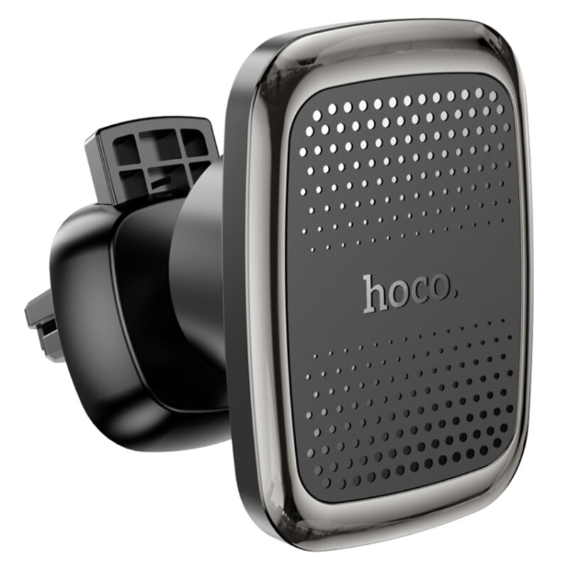 Suport telefon auto cu magnet pentru grila Hoco CA106, negru