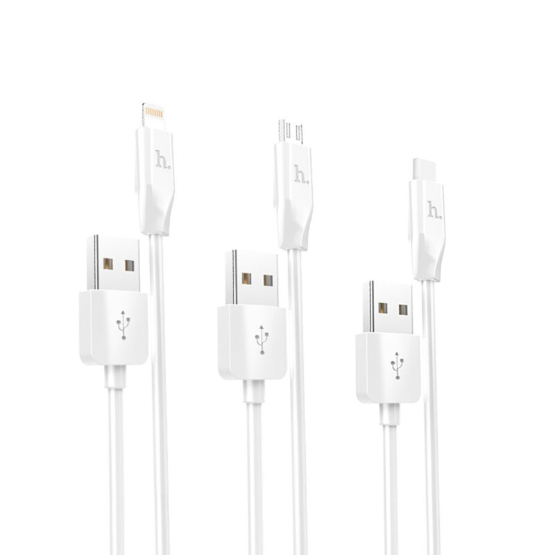 Cablu de incarcare tip C, Apple, Micro 2.4A Hoco X1, 1m, alb