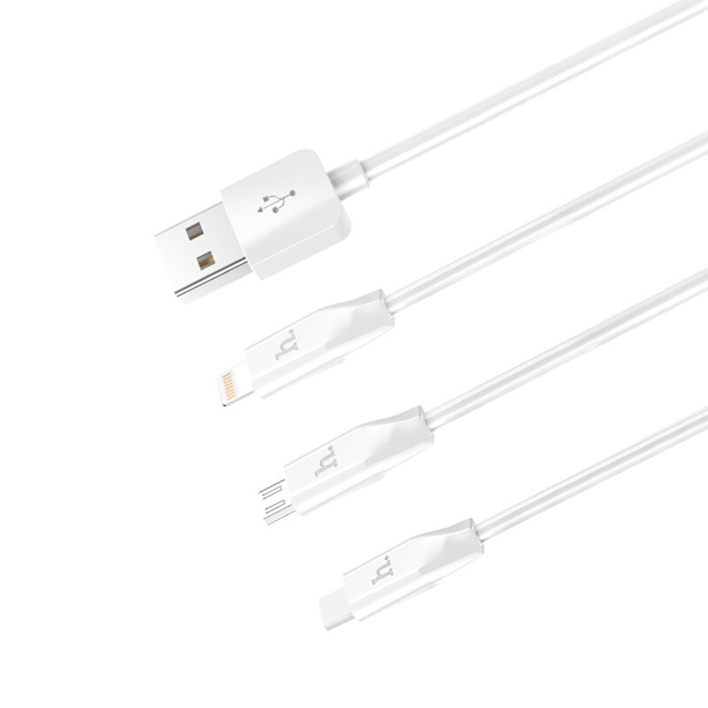 Cablu de incarcare tip C, Apple, Micro 2.4A Hoco X1, 1m, alb