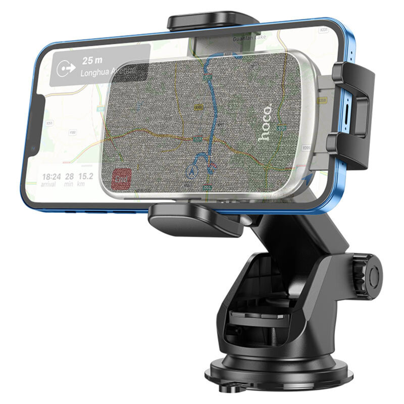 Suport auto bord/parbriz cu brat telescopic Hoco CA95, negru
