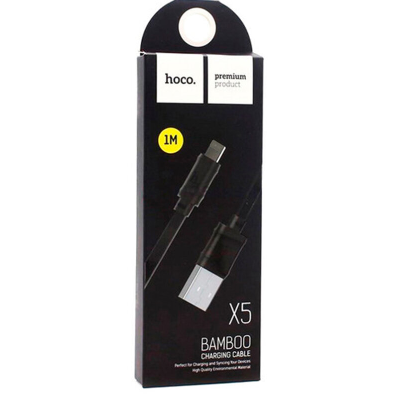 Cablu date USB Type-C Quick Charging 2.4A Hoco X5, 1m, negru