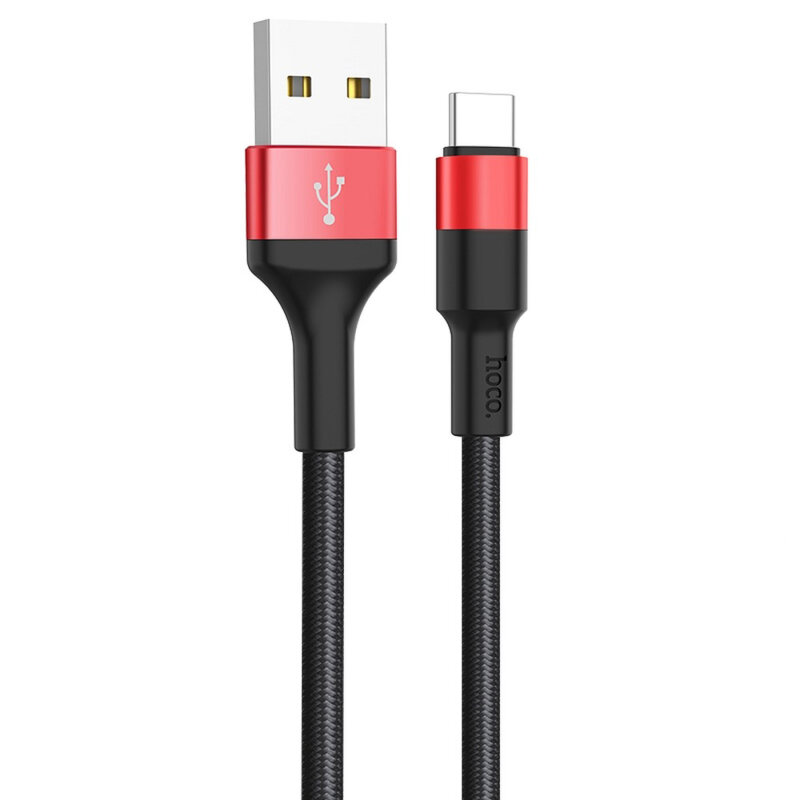 Cablu de date Samsung Type-C 2A Hoco X26, 1m, rosu