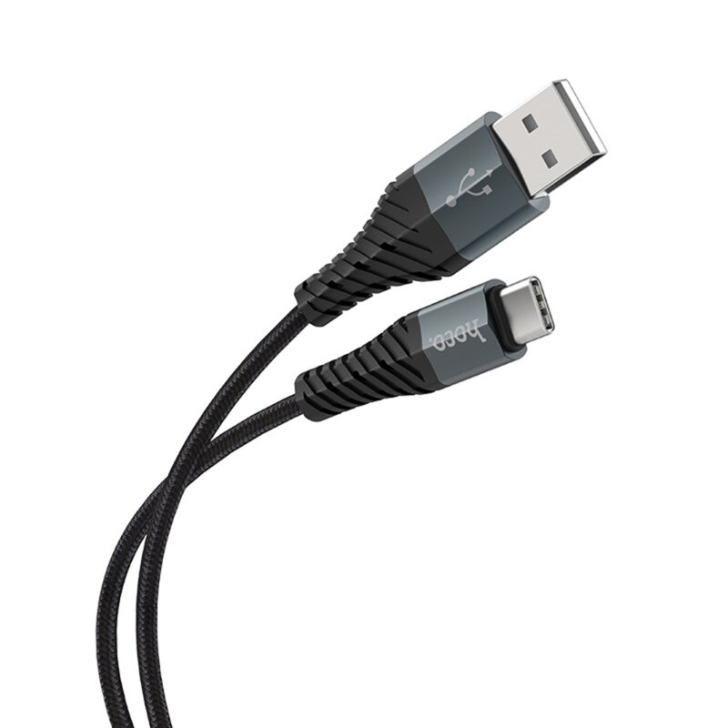 Cablu de date Fast Charge USB Type-C 3A Hoco X38, negru