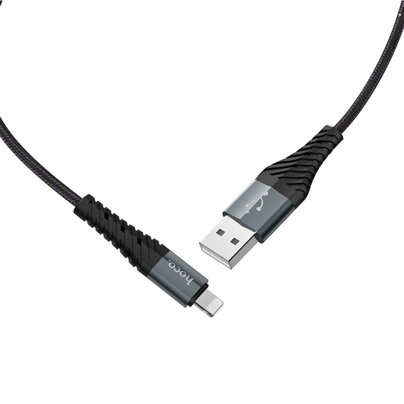 Cablu de date Quick Charge Lightning 2.4A Hoco X38, negru