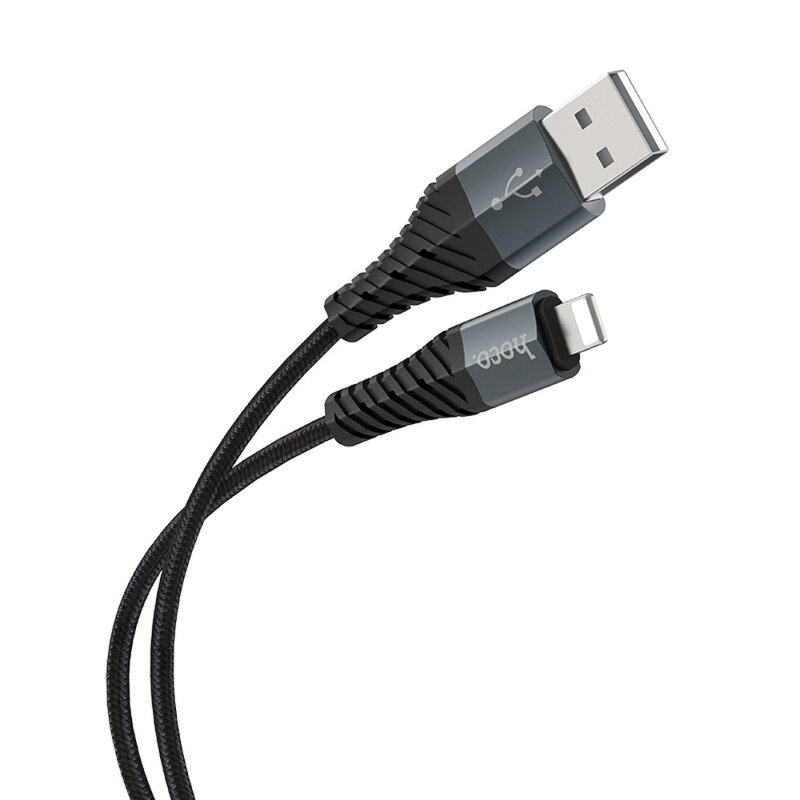 Cablu de date Quick Charge Lightning 2.4A Hoco X38, negru