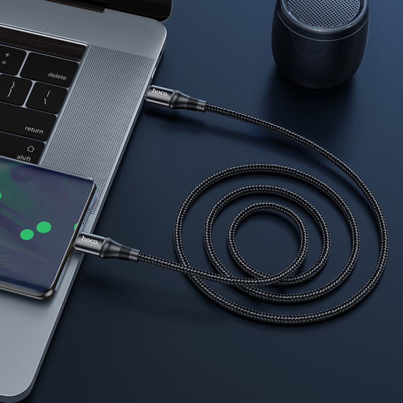 Cablu USB-C 5A de date Super Fast Charge 100W Hoco X50, negru
