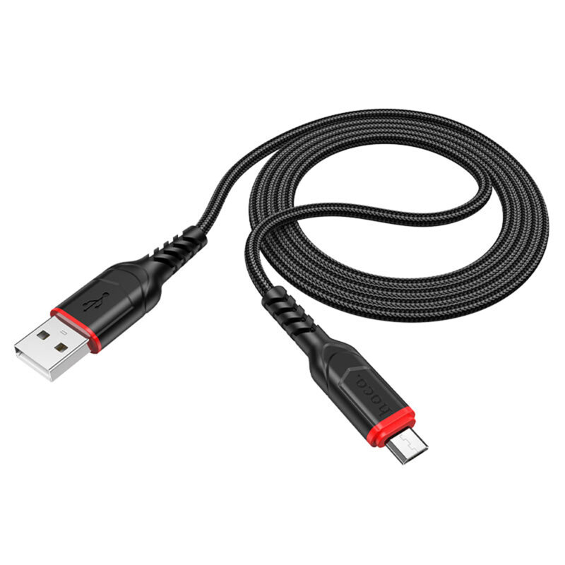 Cablu de date Micro-USB la USB-A 2.4A Hoco X59, 1m, negru