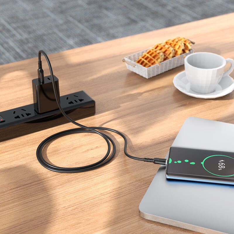 Cablu Super Fast Charge Samsung 5A Type-C Hoco X62, 1m, negru