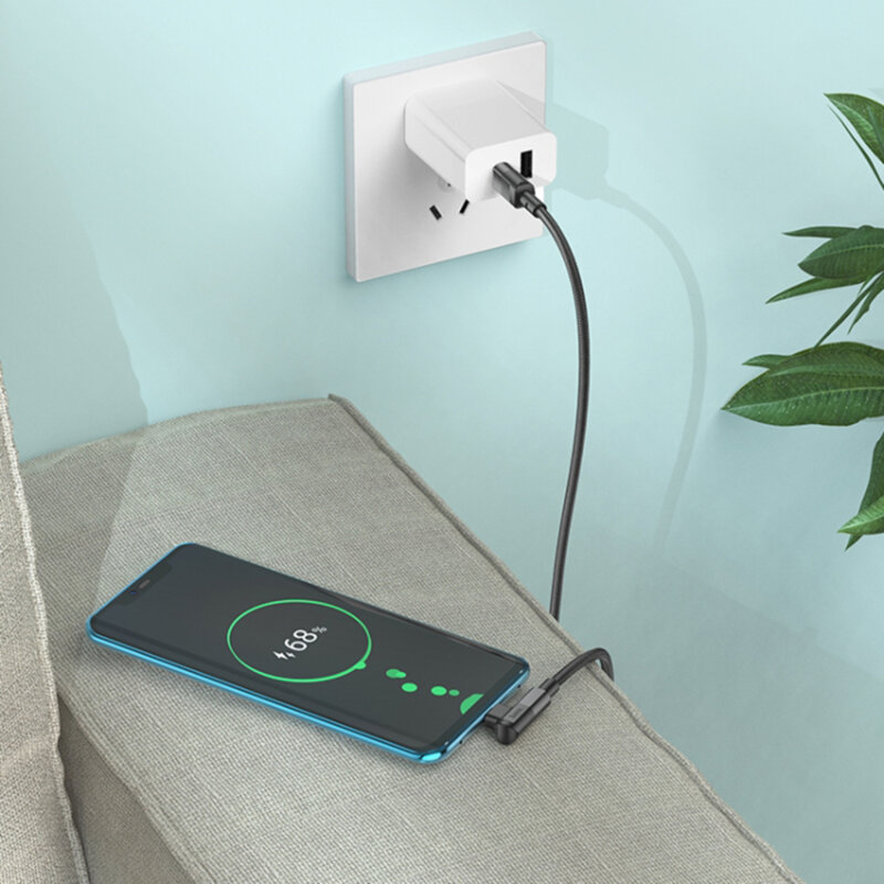 Cablu de date tip C Fast Charging Hoco U108, 1.2m, negru