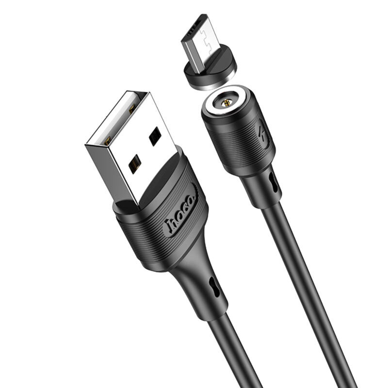 Cablu magnetic Micro-USB Fast Charge Hoco X52, 2.4A, 1m, negru