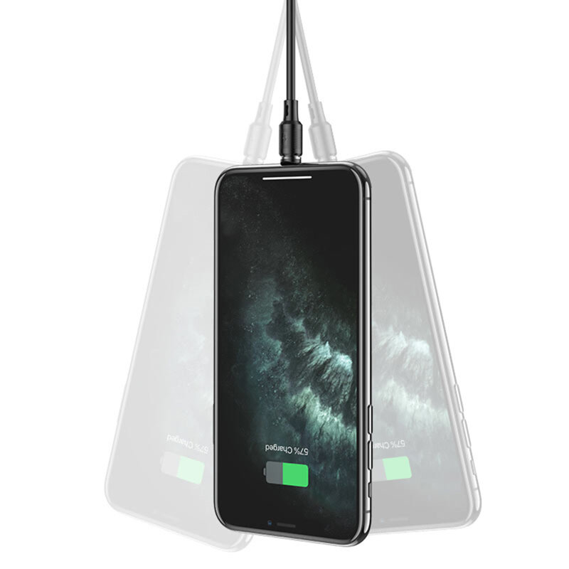 Cablu de incarcare magnetic iPhone Hoco X52, 2.4A, 1m, negru