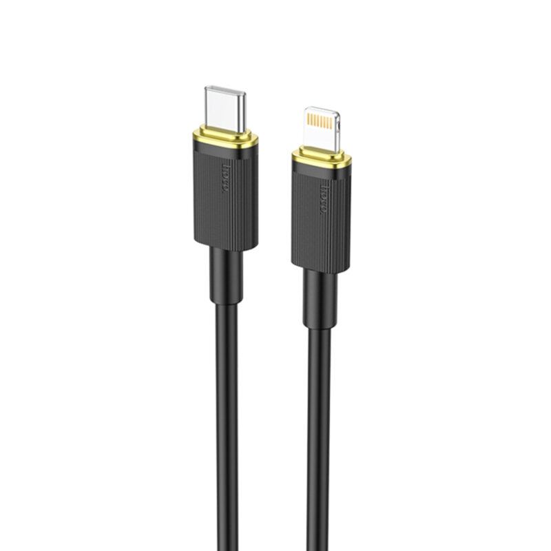 Cablu Lightning Apple 20W Hoco U109, 1.2m, negru