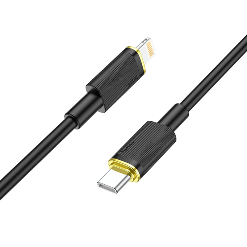 Cablu Lightning Apple 20W Hoco U109, 1.2m, negru