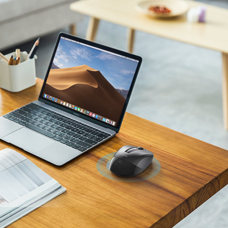 Mouse wireless pentru laptop Ugreen, 2400 DPI, negru, 90371