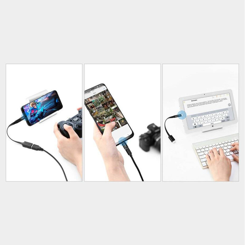 Adaptor OTG Micro-USB la Type-C Ugreen, negru, 30391