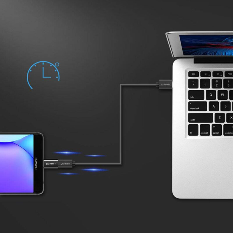 Adaptor OTG Micro-USB la Type-C Ugreen, negru, 30391