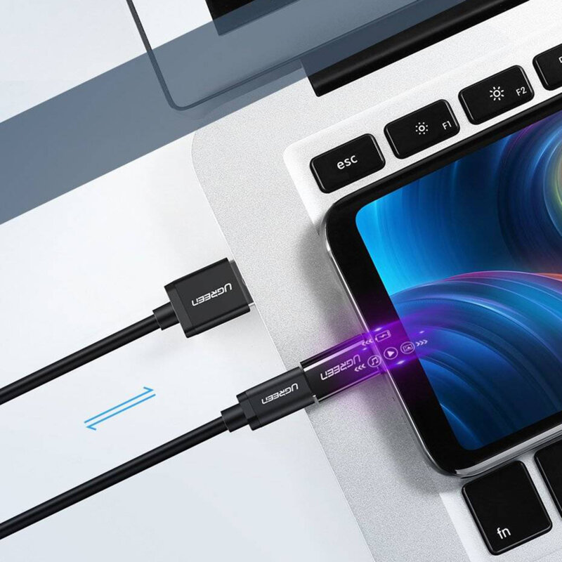 Adaptor OTG Micro-USB la Type-C Ugreen, negru, 30391