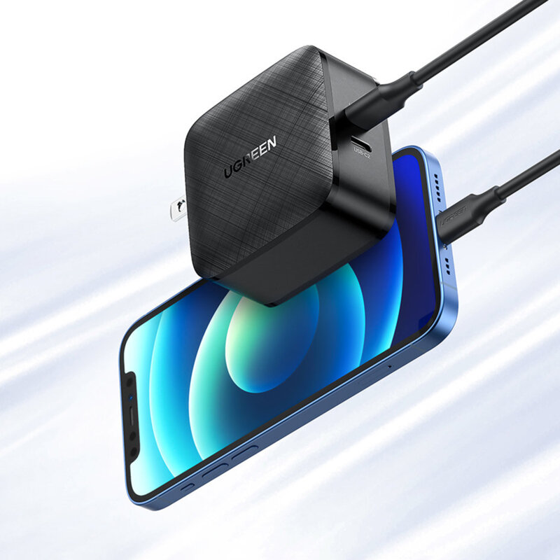 Incarcator priza USB-C 66W, Ugreen, negru, 70867