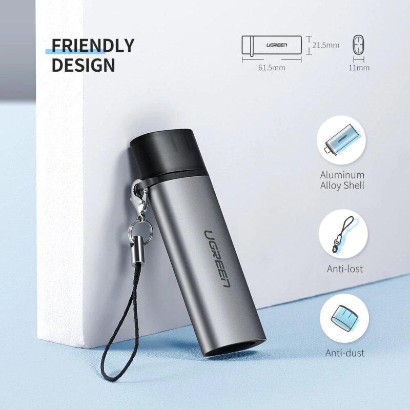 Card reader USB-C, SD, TF Ugreen, 5Gbps, gri, 50704