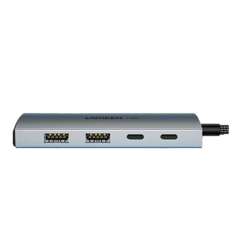 Dock USB-C la 2 x USB, 2 x tip C Ugreen, 10Gbps, gri, 30758