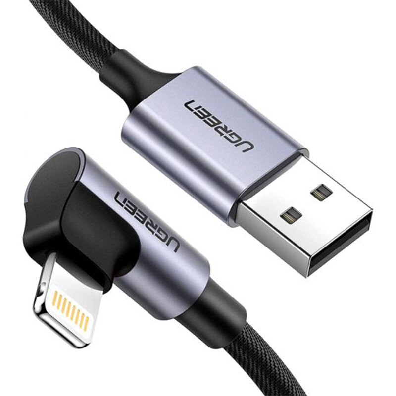 Cablu de date USB la Lightning Apple MFI, Ugreen, negru, 60770