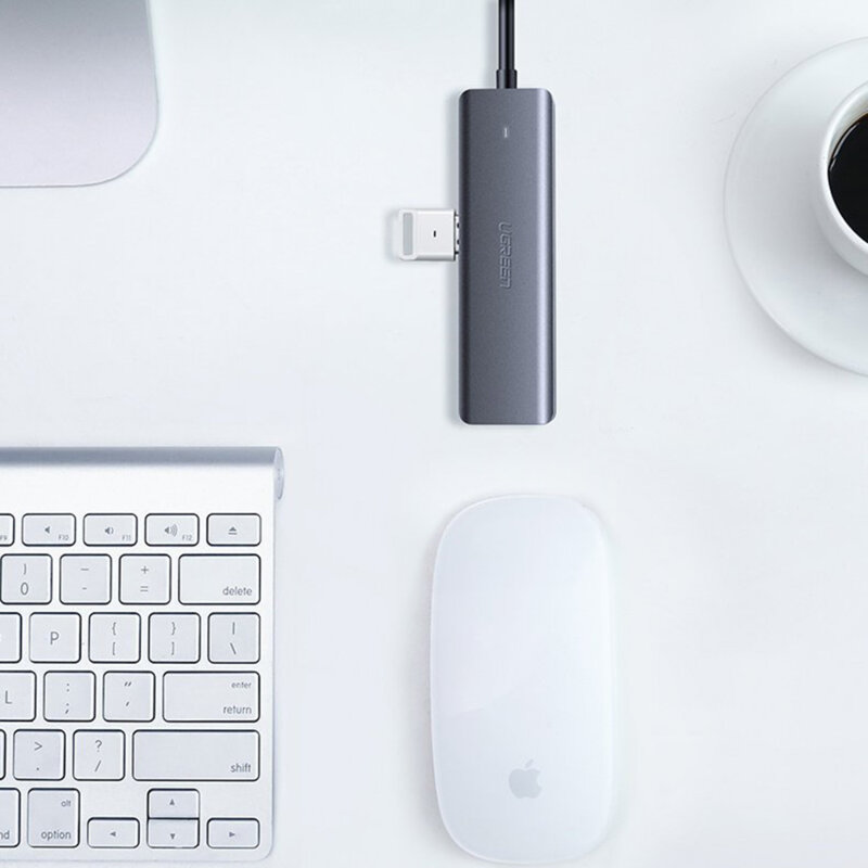 Docking station 4xUSB, Type-C, OTG Ugreen, gri, 5Gbps, 70336