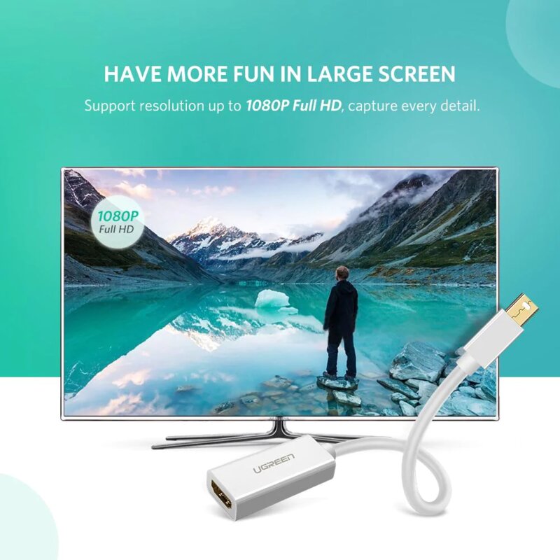 Adaptor HDMI la Mini DisplayPort Ugreen, alb, 10460