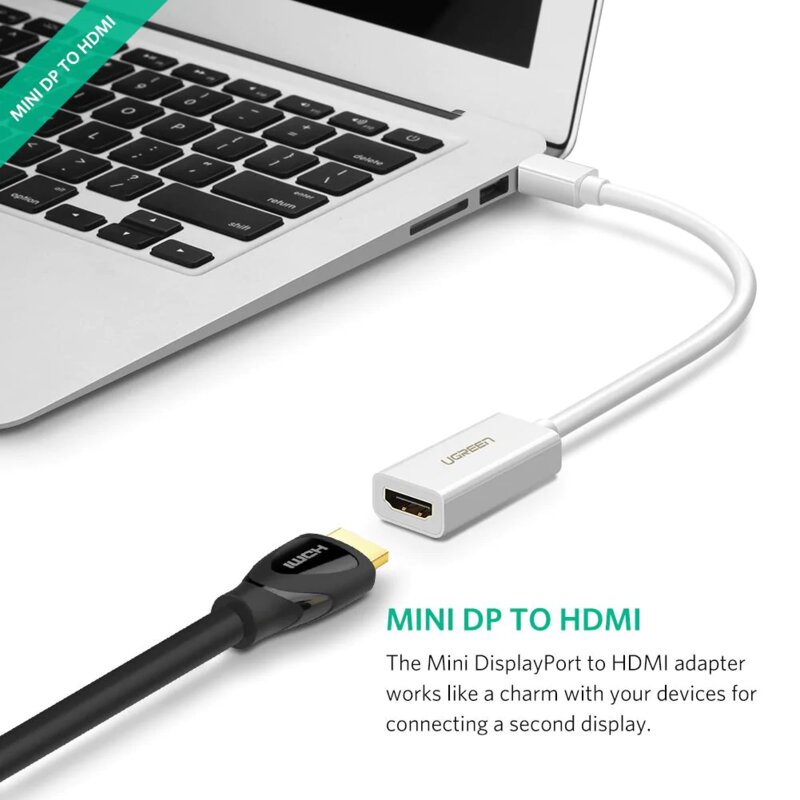 Adaptor HDMI la Mini DisplayPort Ugreen, alb, 10460