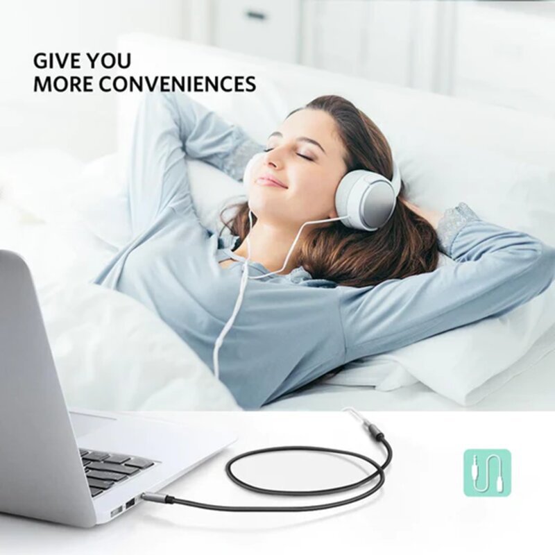 Cablu audio Ugreen, auxiliar 3.5 mm mini Jack, prelungitor 2m, argintiu, 10594