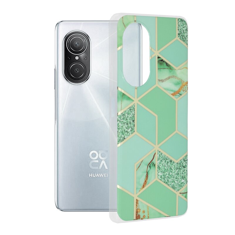 Husa Huawei nova 9 SE Techsuit Marble, verde