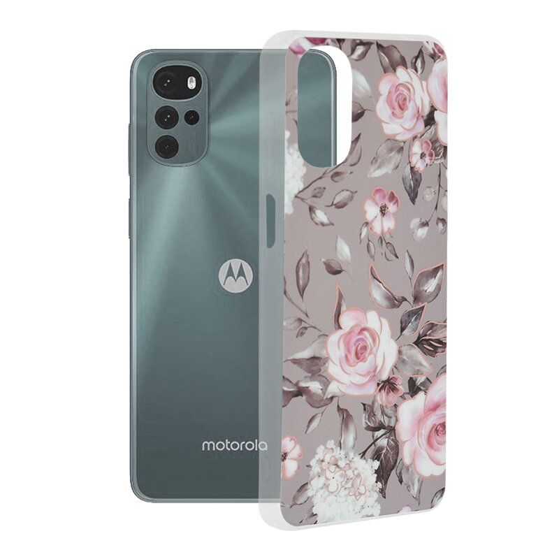 Husa Motorola Moto G22 Techsuit Marble, Bloom of Ruth Gray