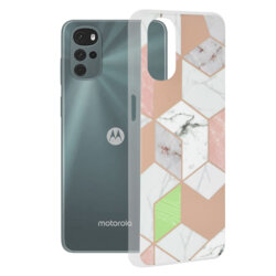 Husa Motorola Moto G22 Techsuit Marble, mov