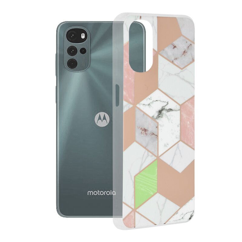 Husa Motorola Moto G22 Techsuit Marble, mov