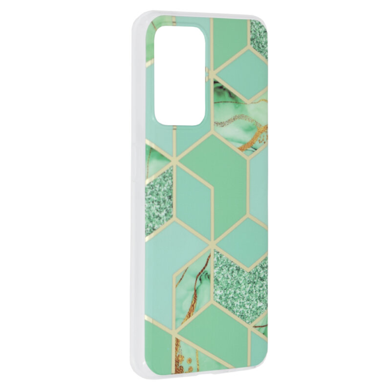 Husa Oppo Reno7 5G Techsuit Marble, verde